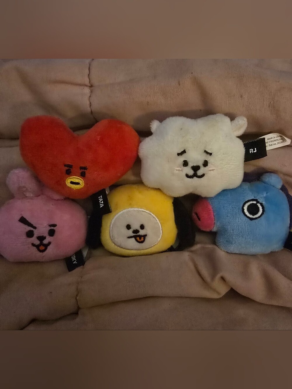 BT21 BTS LINE FRIENDS 5 Piece Plush Magnet Set